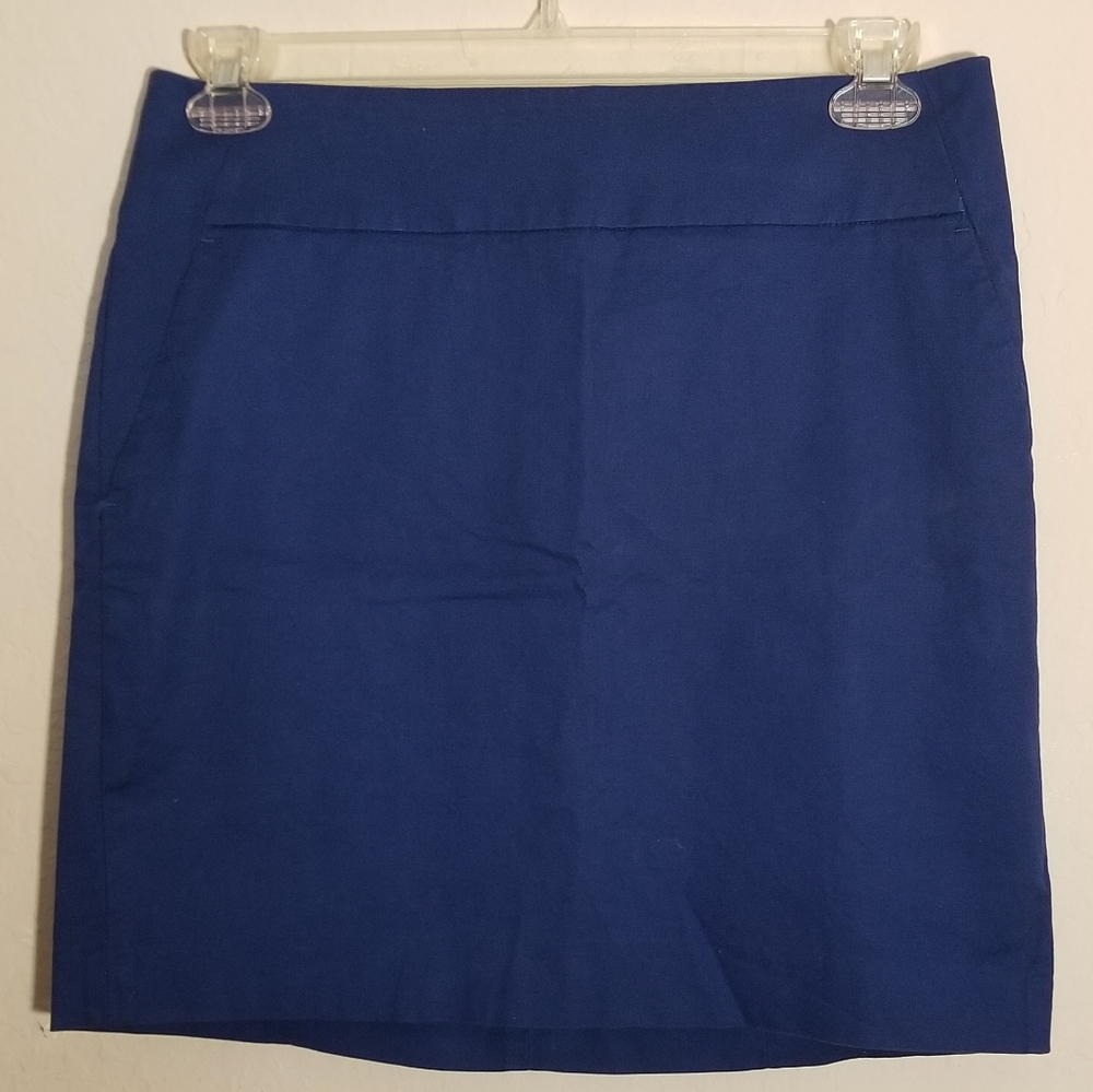 Ann Taylor Skirt Size 10 Navy Blue Classic A-line